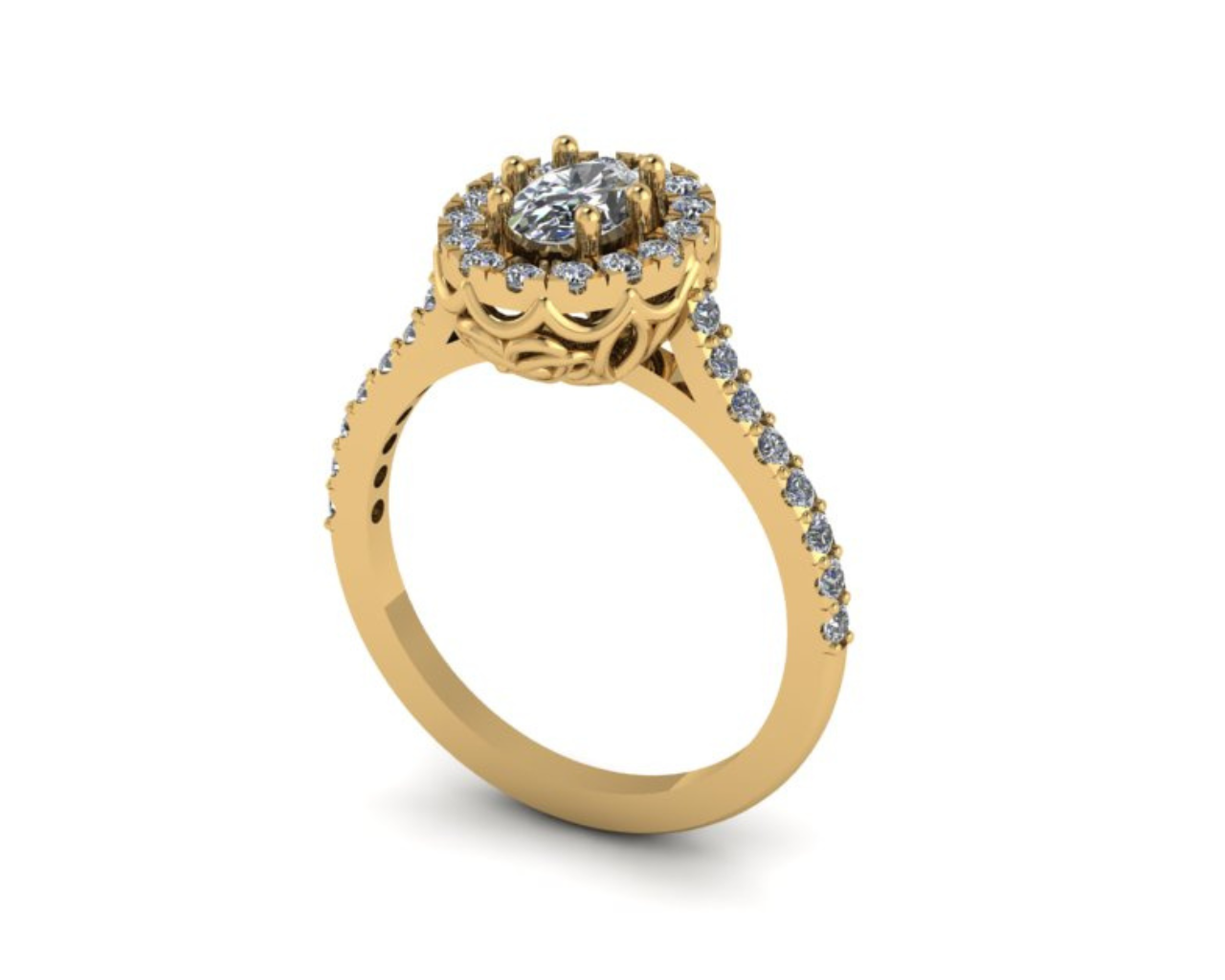 OVAL SOLITAIRE DIAMOND RING