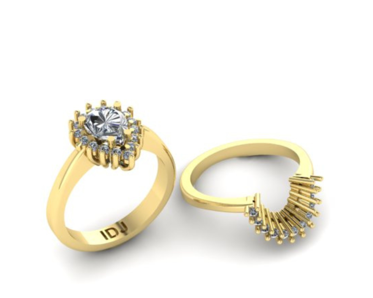 MODERN ANGEL DIAMOND WEDDING RING