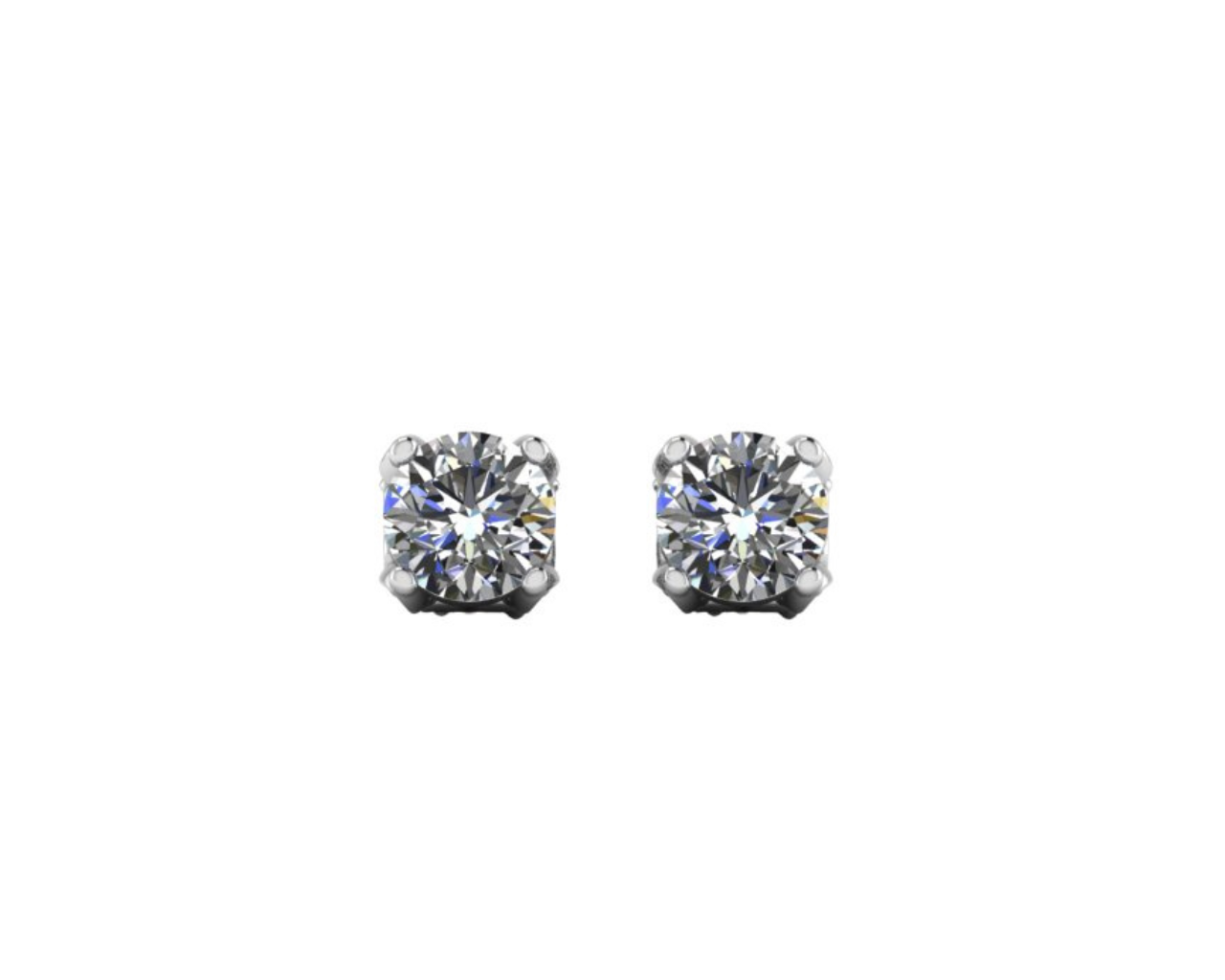 ROUND SOLITAIRE DIAMOND EARRINGS