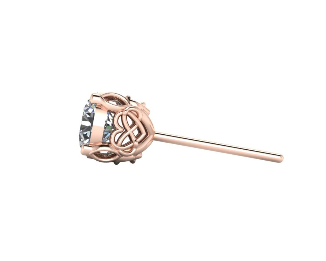 ROUND SOLITAIRE DIAMOND EARRINGS
