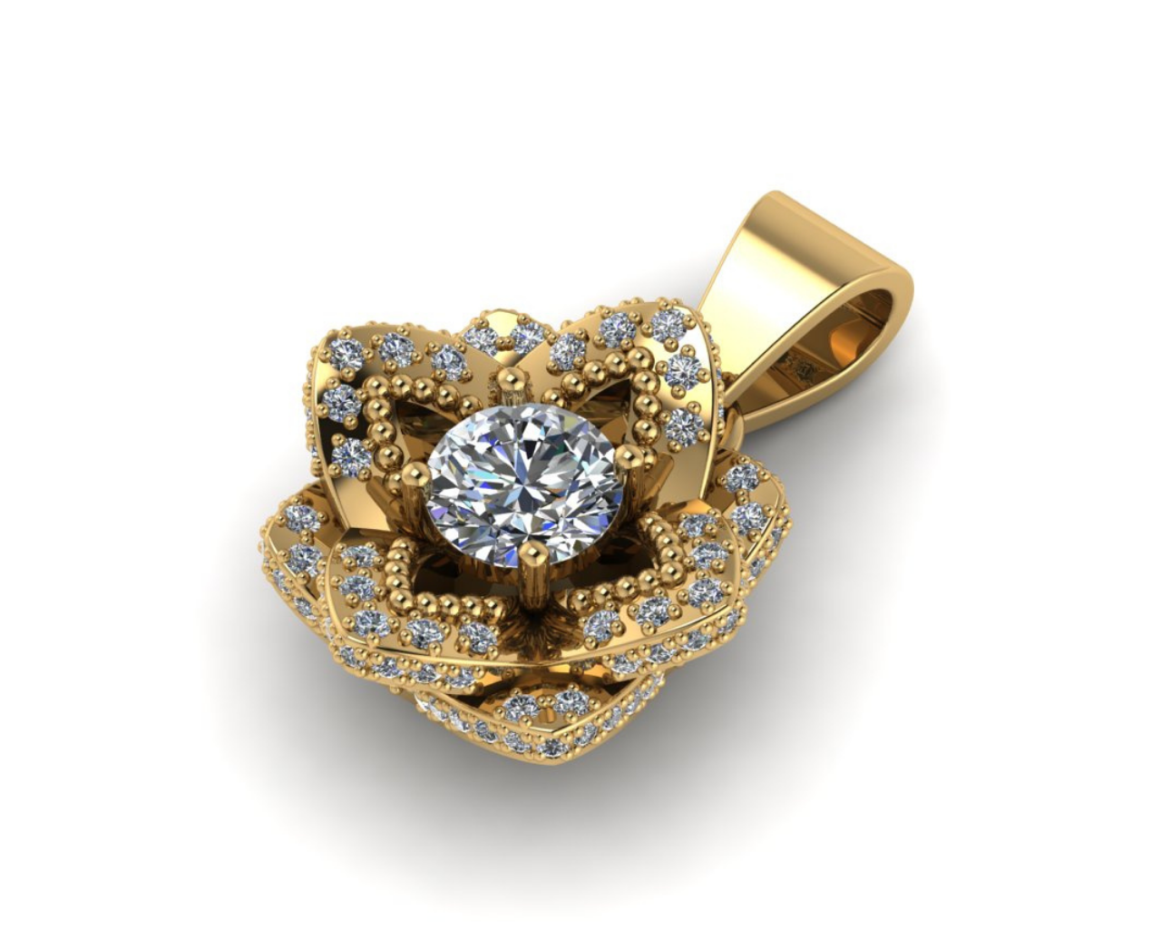 FLOWER DIAMOND PENDANT