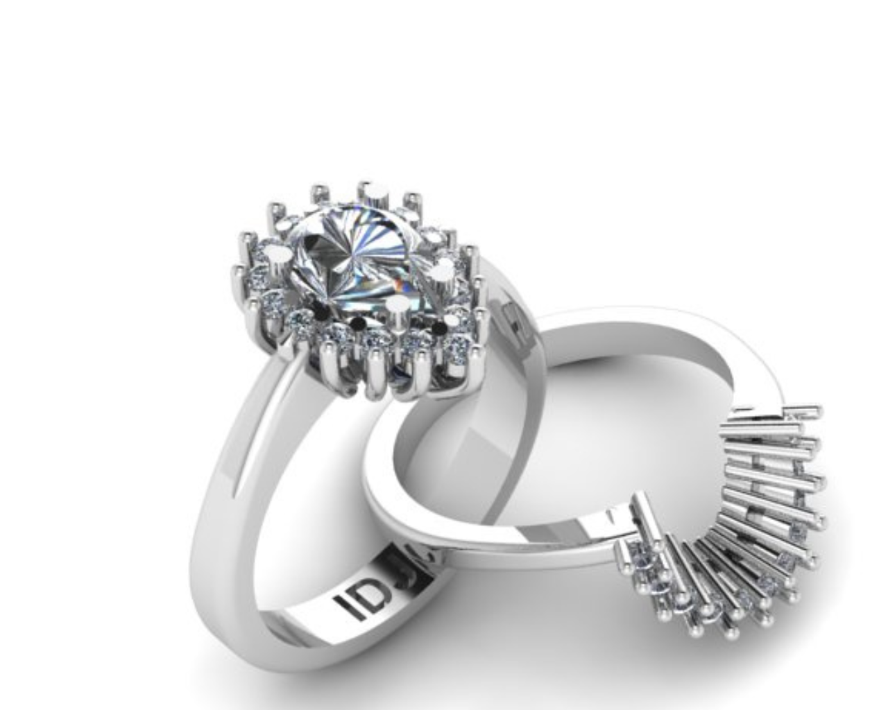 MODERN ANGEL DIAMOND WEDDING RING