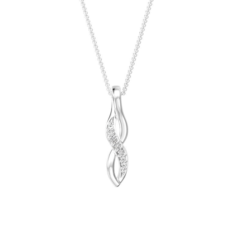 DIAMOND TWIST PENDANT with NECKLACE