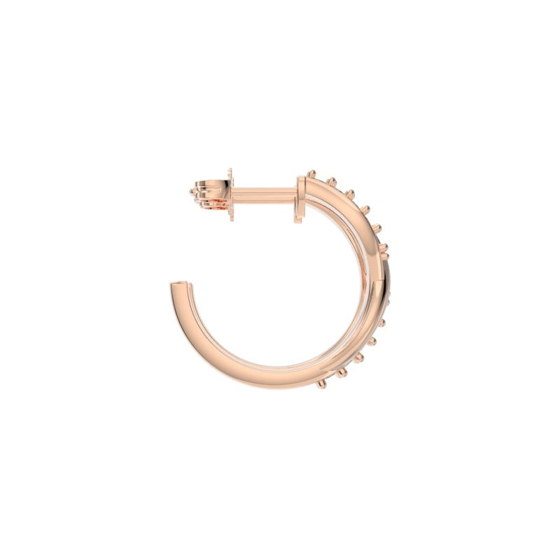 DIAMOND TWIST HOOP EARRINGS