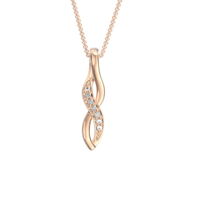DIAMOND TWIST PENDANT with NECKLACE
