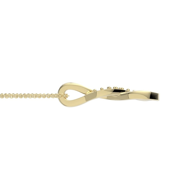 DIAMOND TWIST PENDANT with NECKLACE