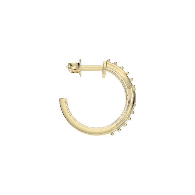DIAMOND TWIST HOOP EARRINGS