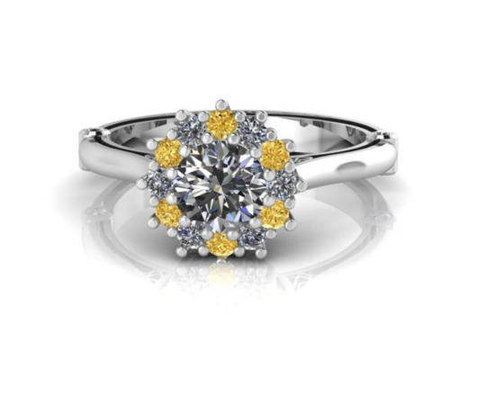 COLOR CLASSIC CLUSTER DIAMOND RING