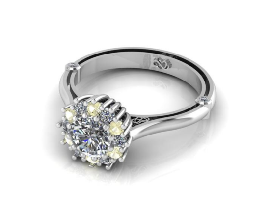 COLOR CLASSIC CLUSTER DIAMOND RING