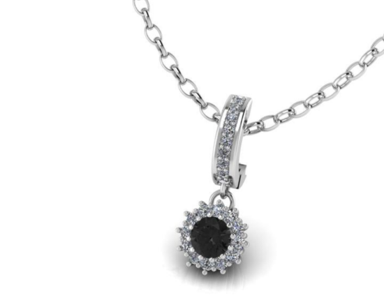 BLACK CLASSIC CLUSTER PENDANT