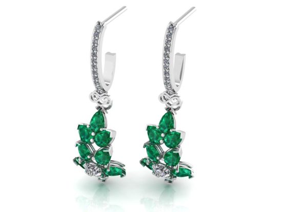 EMERALD GREEN DROP EARRINGS