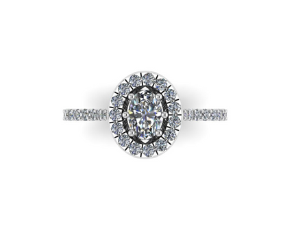 OVAL SOLITAIRE DIAMOND RING