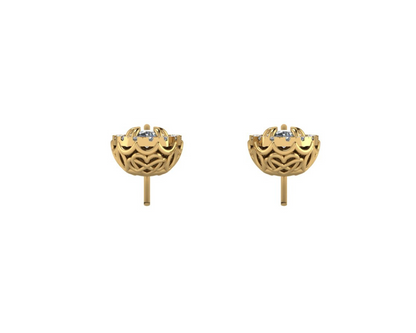 OVAL SOLITAIRE DIAMOND EARRINGS