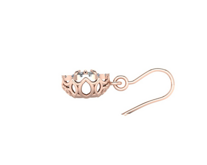 OVAL SOLITAIRE DIAMOND EARRINGS
