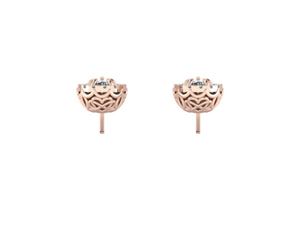 OVAL SOLITAIRE DIAMOND EARRINGS