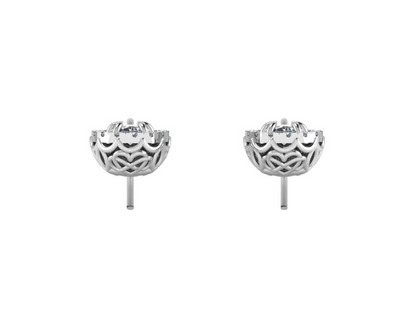 OVAL SOLITAIRE DIAMOND EARRINGS