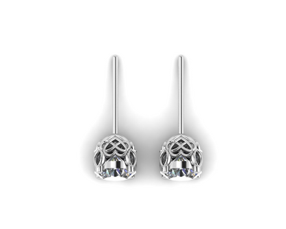 ROUND SOLITAIRE DIAMOND EARRINGS