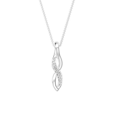 DIAMOND TWIST PENDANT with NECKLACE