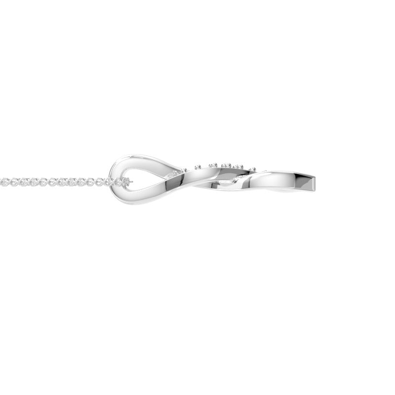 DIAMOND TWIST PENDANT with NECKLACE