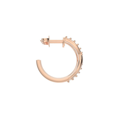 DIAMOND TWIST HOOP EARRINGS