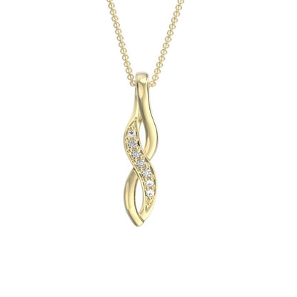 DIAMOND TWIST PENDANT with NECKLACE