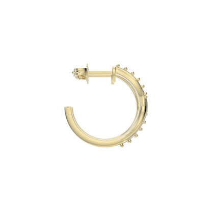DIAMOND TWIST HOOP EARRINGS