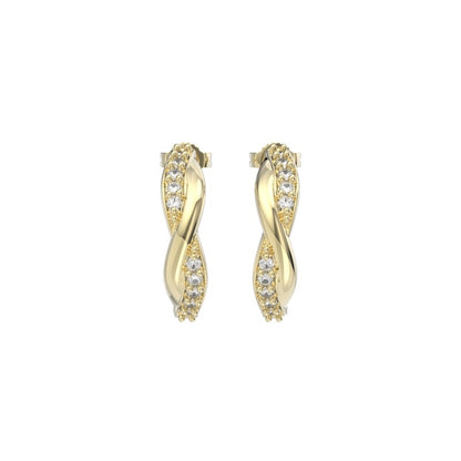 DIAMOND TWIST HOOP EARRINGS
