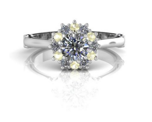 COLOR CLASSIC CLUSTER DIAMOND RING